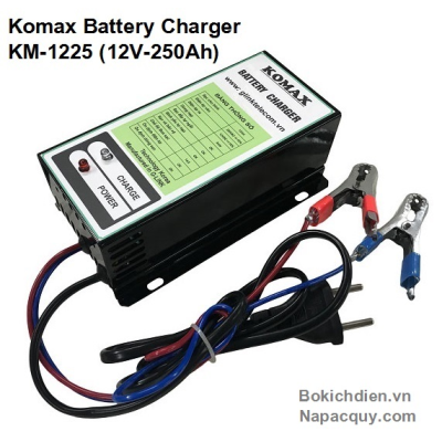 Máy nạp ắc quy tự động 3 chế độ KOMAX KM-1225